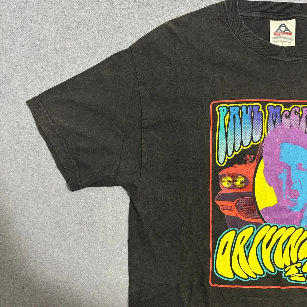 Paul‎ McCartney Driving USA Tour 2002 T-Shirt AAA Alstyle Concert Black Mens L